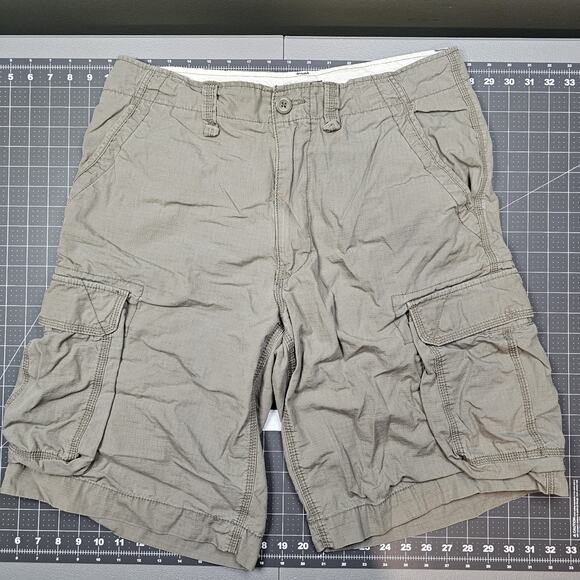 Vintage Polo Jeans Co Cargo Shorts Mens 34x12 Baggy Loose Classic 90s Preppy - Picture 1 of 11